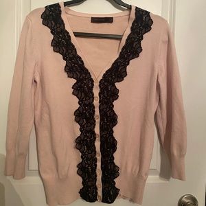Limited lace trim cardigan size large